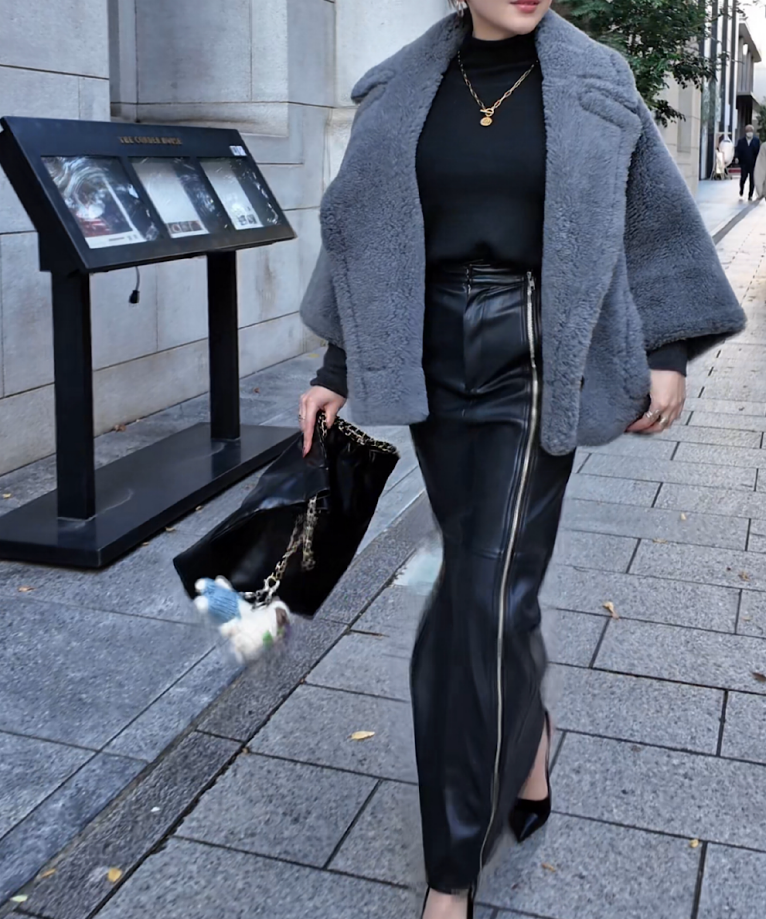 ウールアルパカ ベルスリーブショートコート/Teddy Bell Sleeve ShortCoat