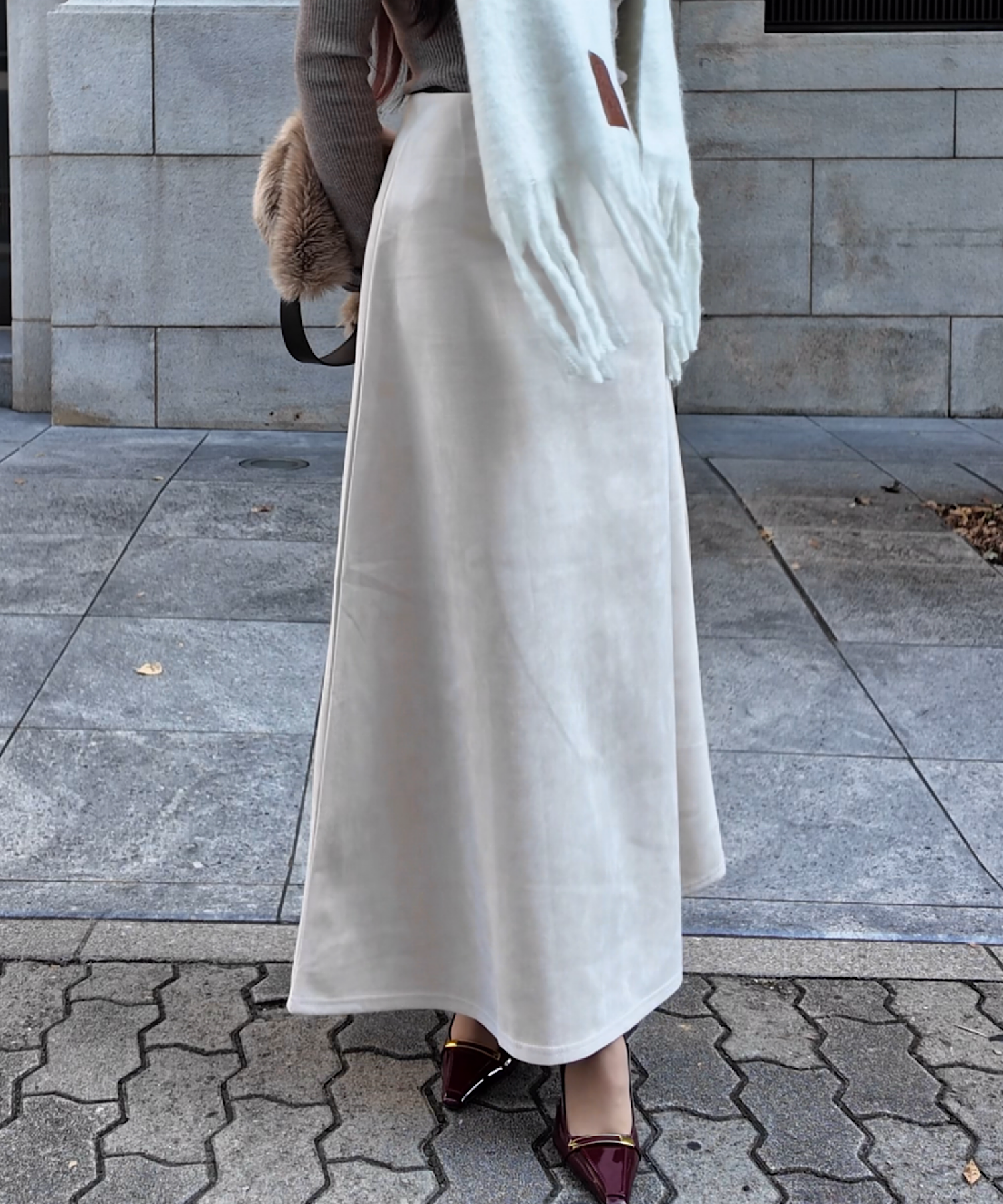 スエードタッチA-LINEスカート / Suede Touch A-Line Skirt