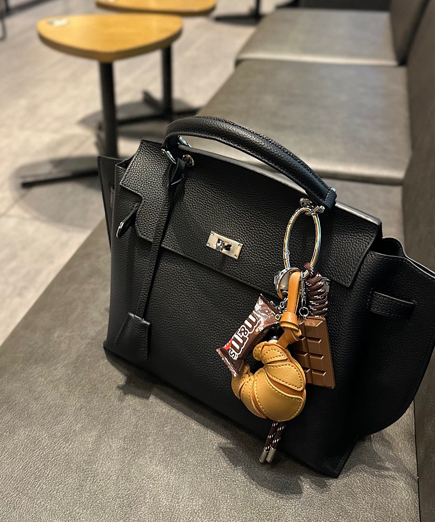 ミックスモチーフ バッグ＆キーチャーム①【クロワッサン＆ホース】