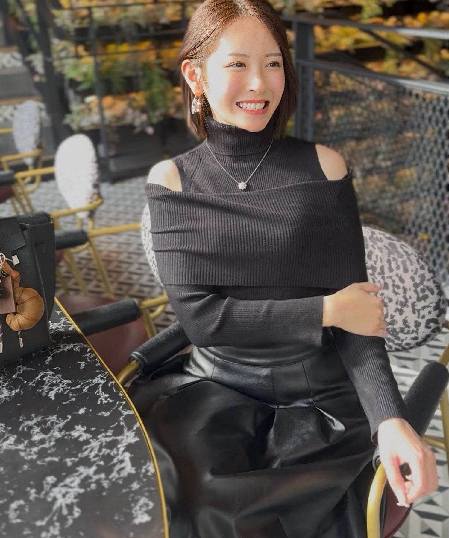 2wayスリムリブトップス