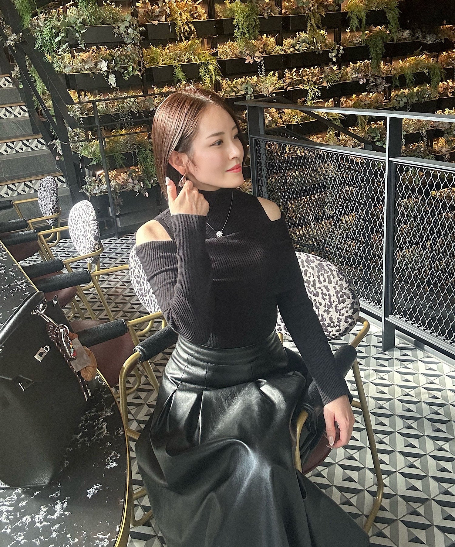 2wayスリムリブトップス