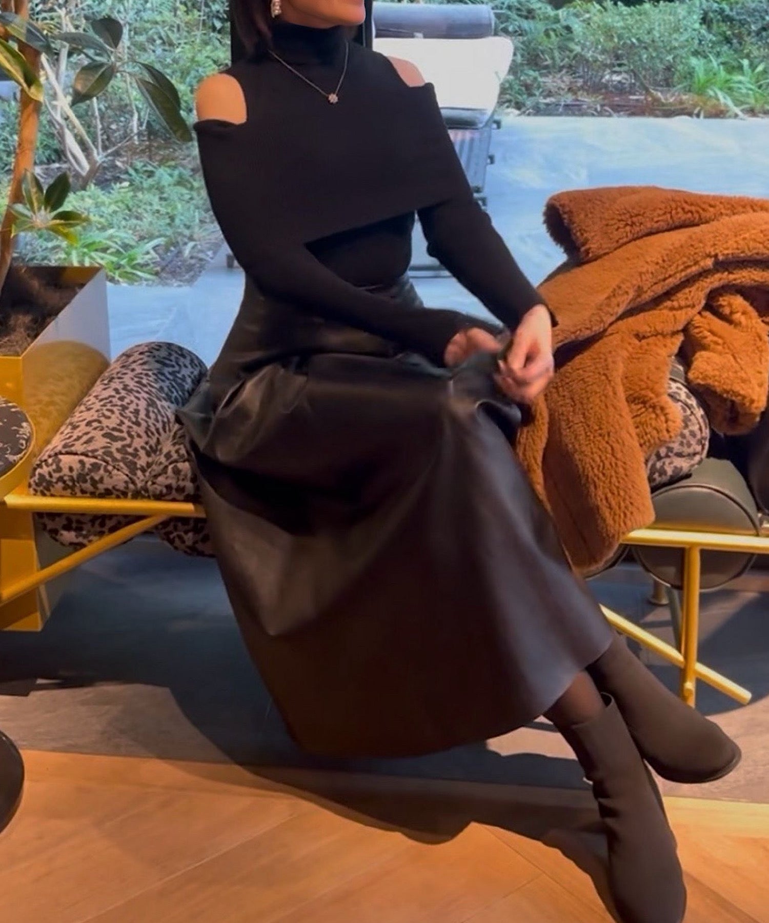 2wayスリムリブトップス