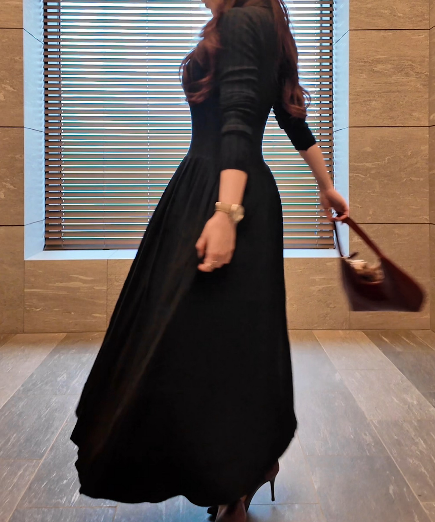 【一部ご予約商品】ウエストシェイプリブニットワンピース