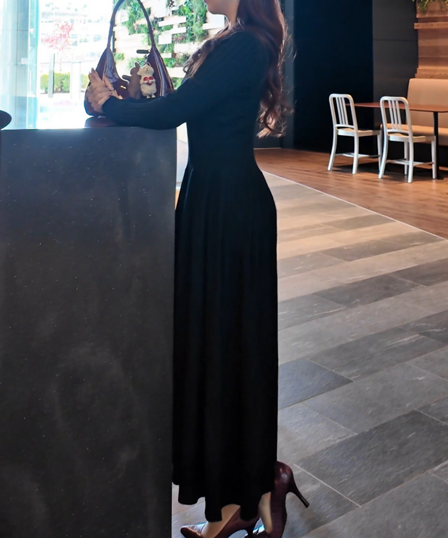 【一部ご予約商品】ウエストシェイプリブニットワンピース