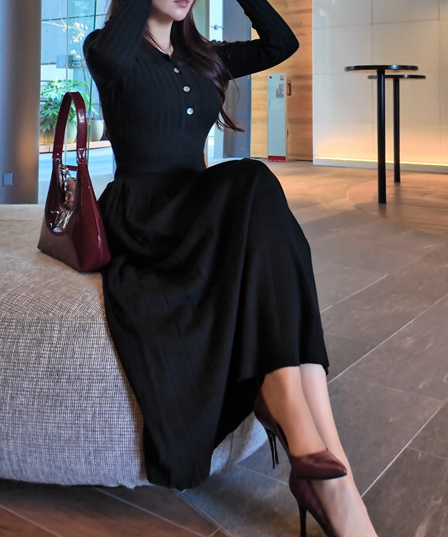 ウエストシェイプリブニットワンピース | THEODORIC.dy公式通販 | セオ