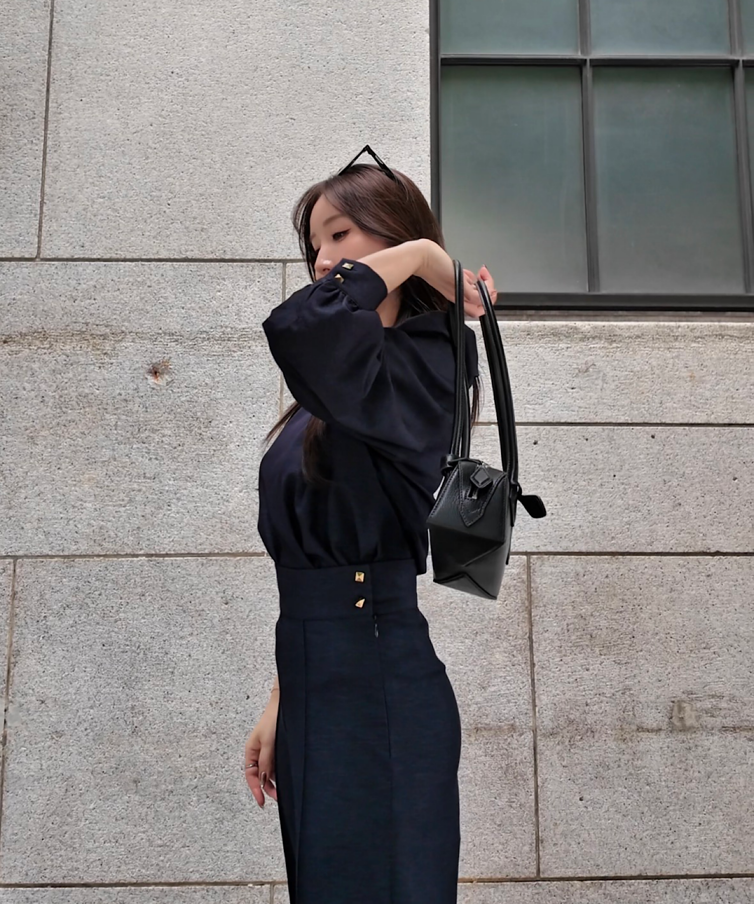 【pre order】ジェシー ストレッチセットアップ（パワーショルダートップス＆ワイドパンツ）