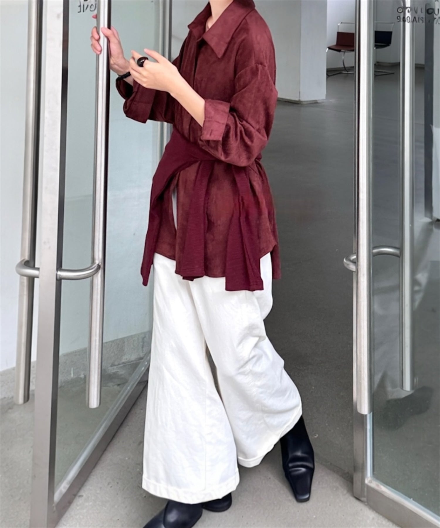 フェイクスエードオーバーシャツ