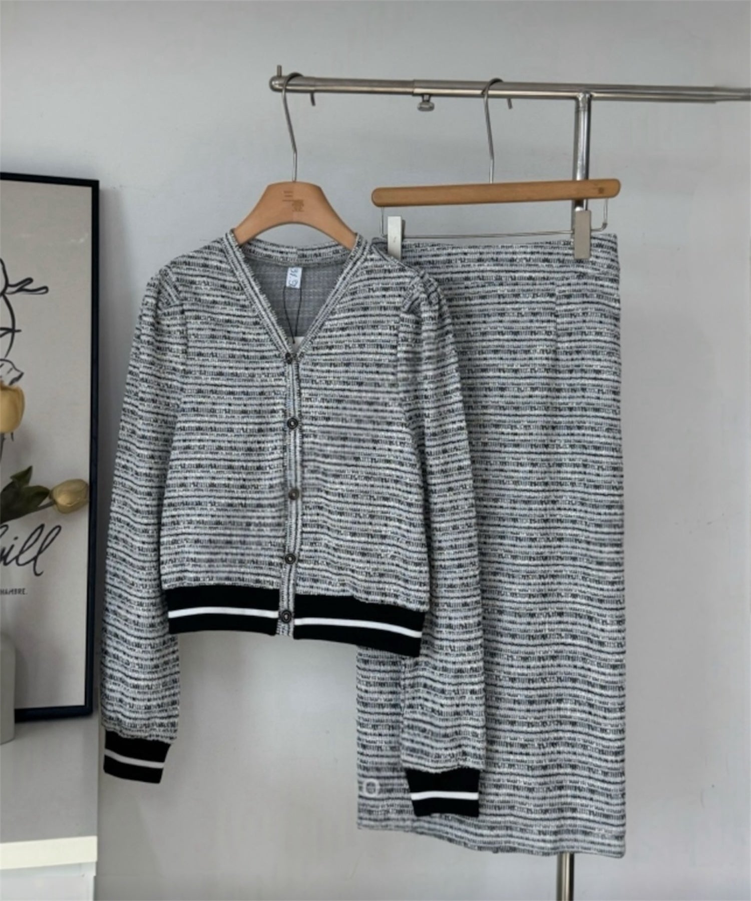 ツイードニットセットアップ