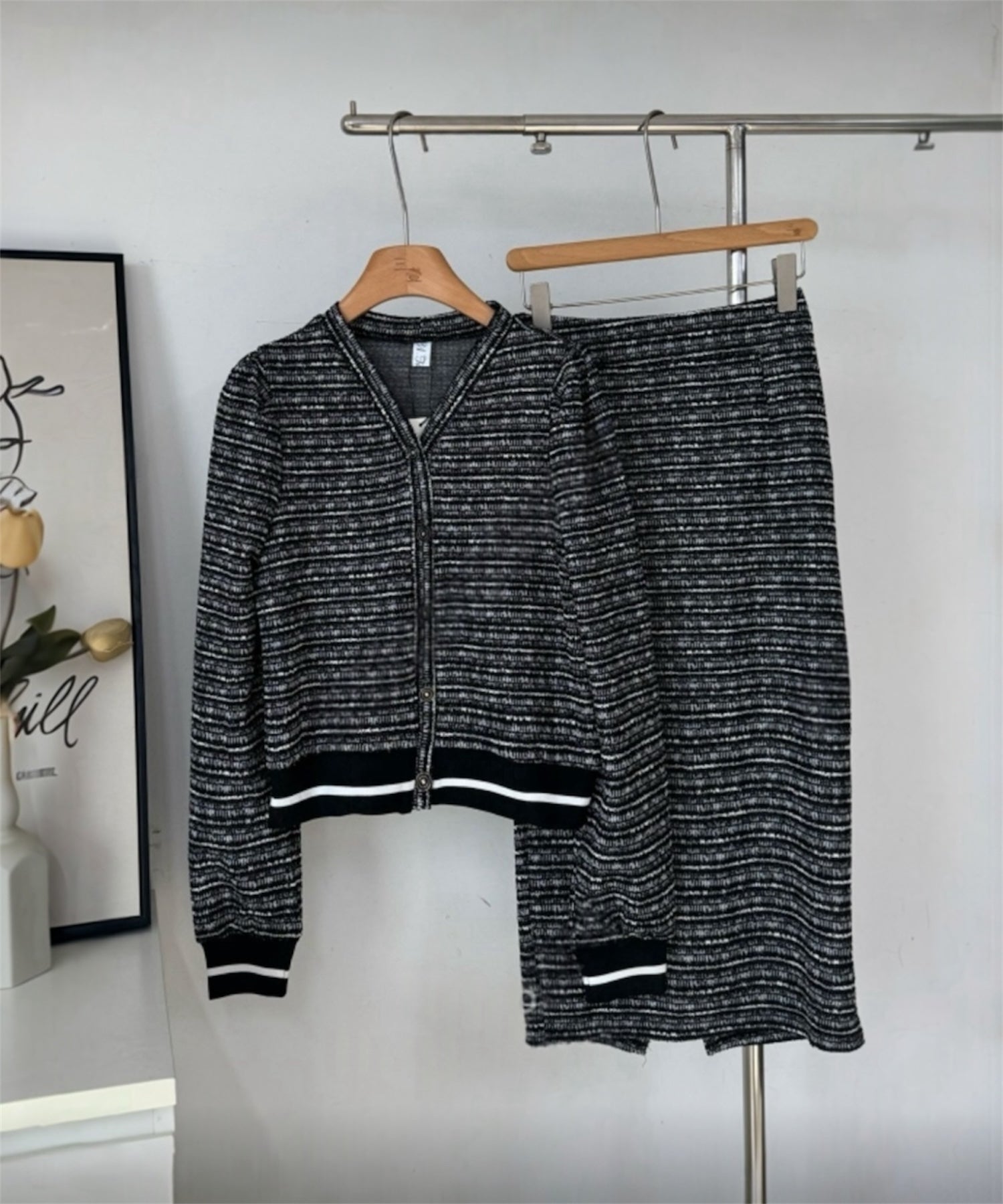 ツイードニットセットアップ