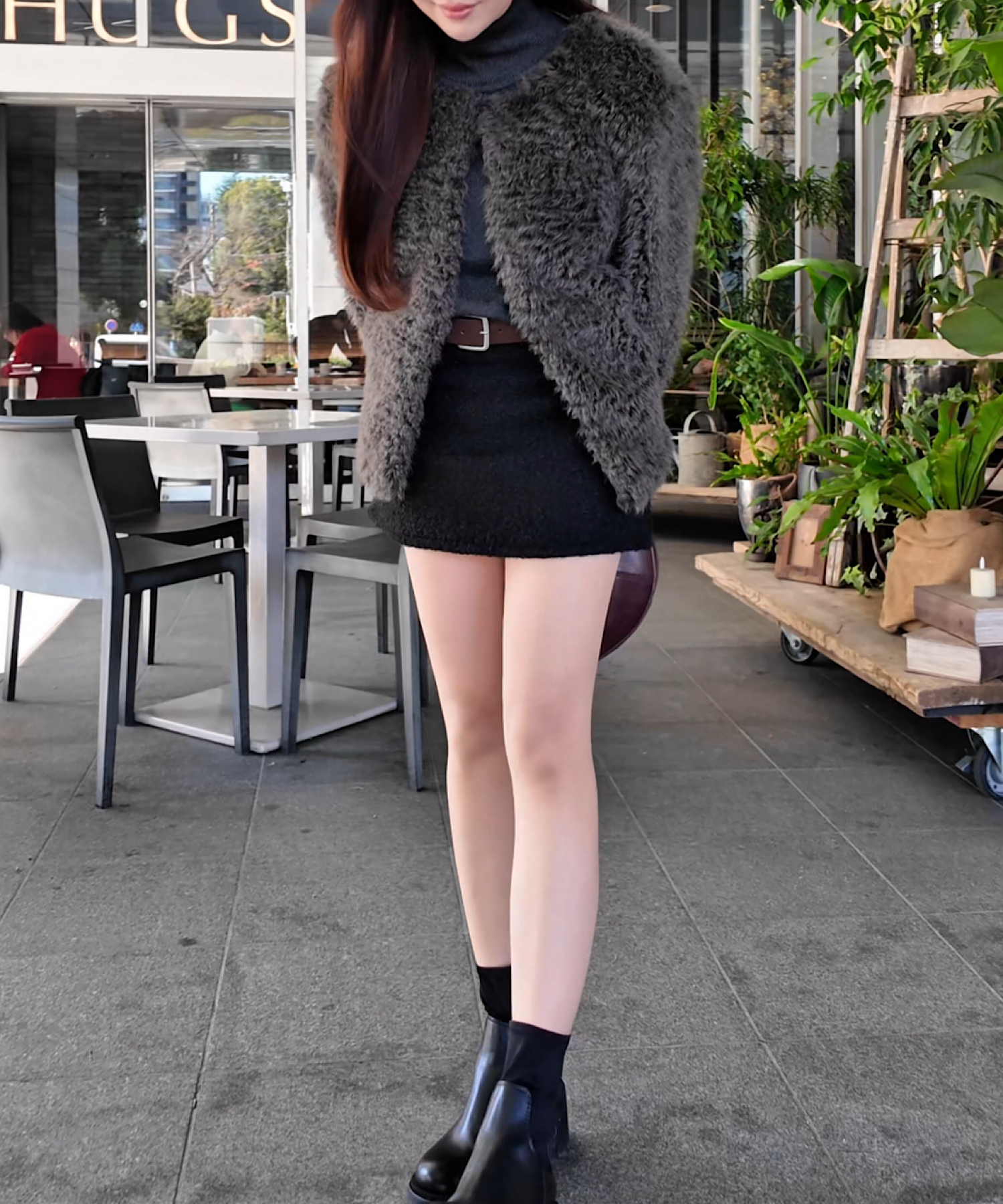 ラムタッチ エコファーショートコート