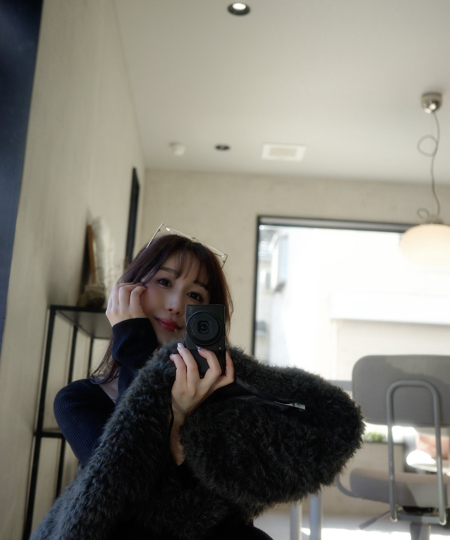 ラムタッチ エコファーショートコート