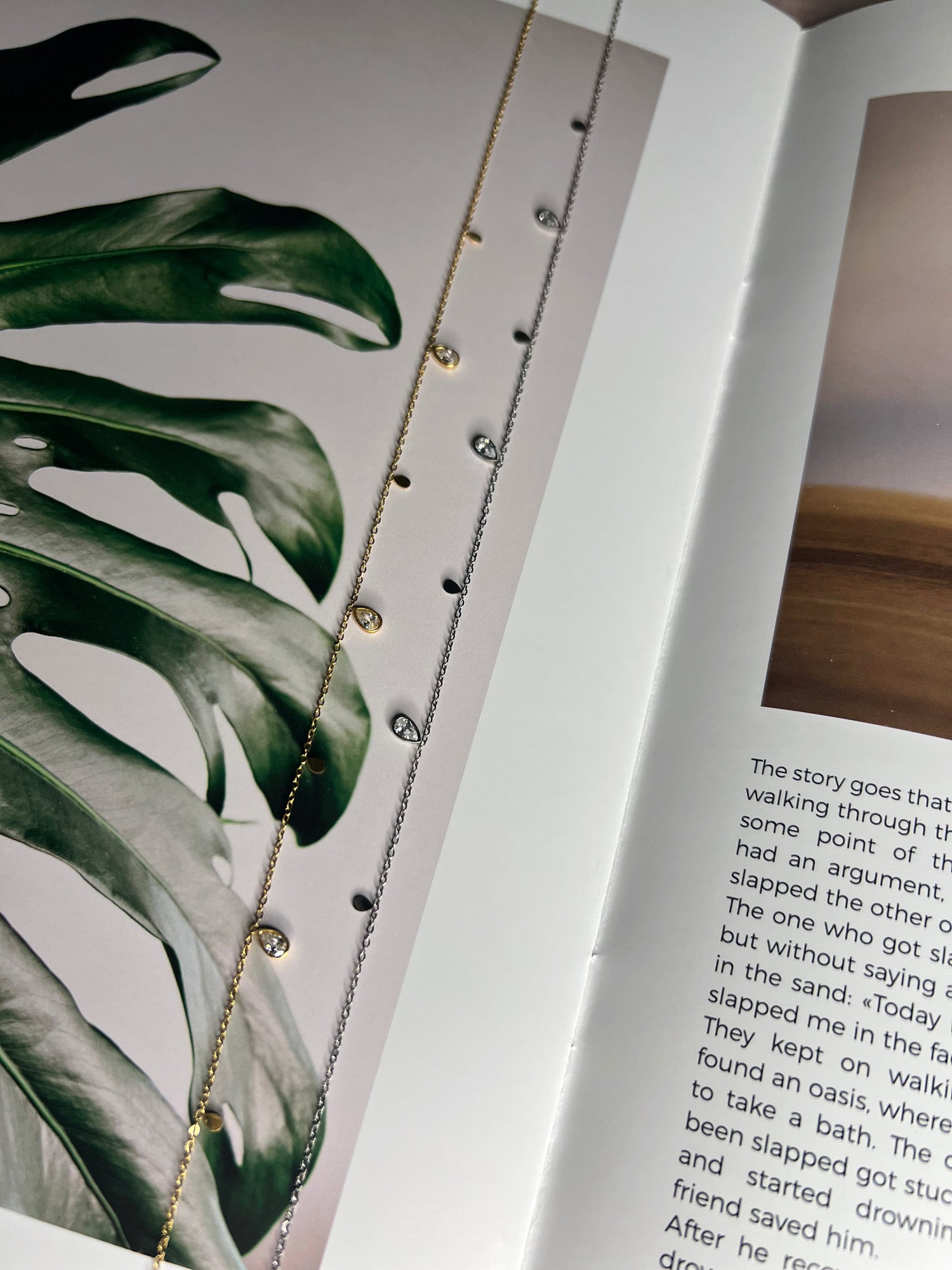 ティアドロップキュービックジルコニアネックレス