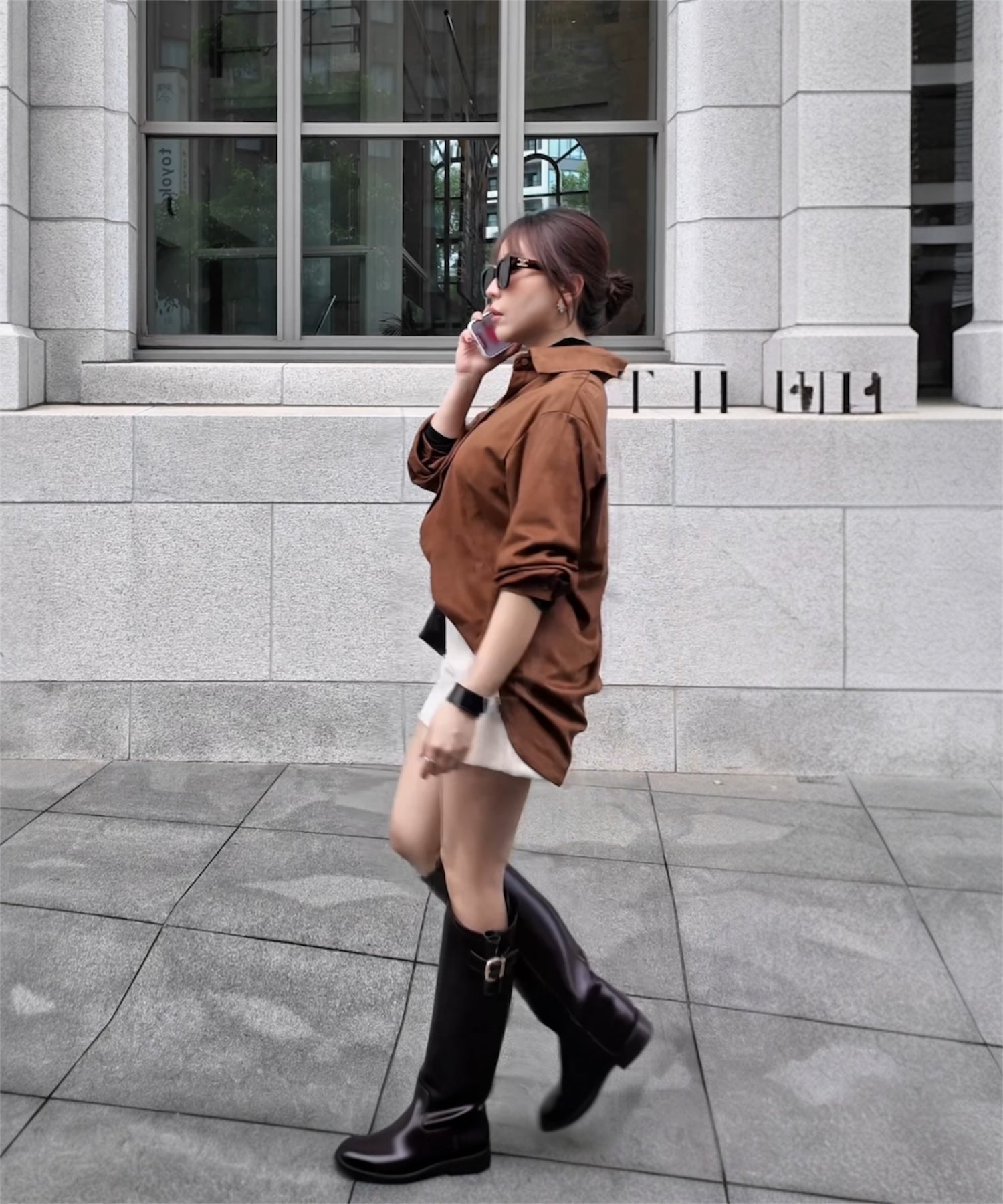 フェイクスエードオーバーシャツ