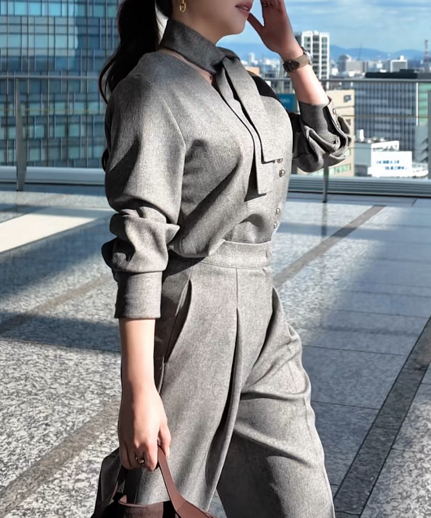 ビューティーライン セミワイドパンツ【セットアップ商品:15470012】