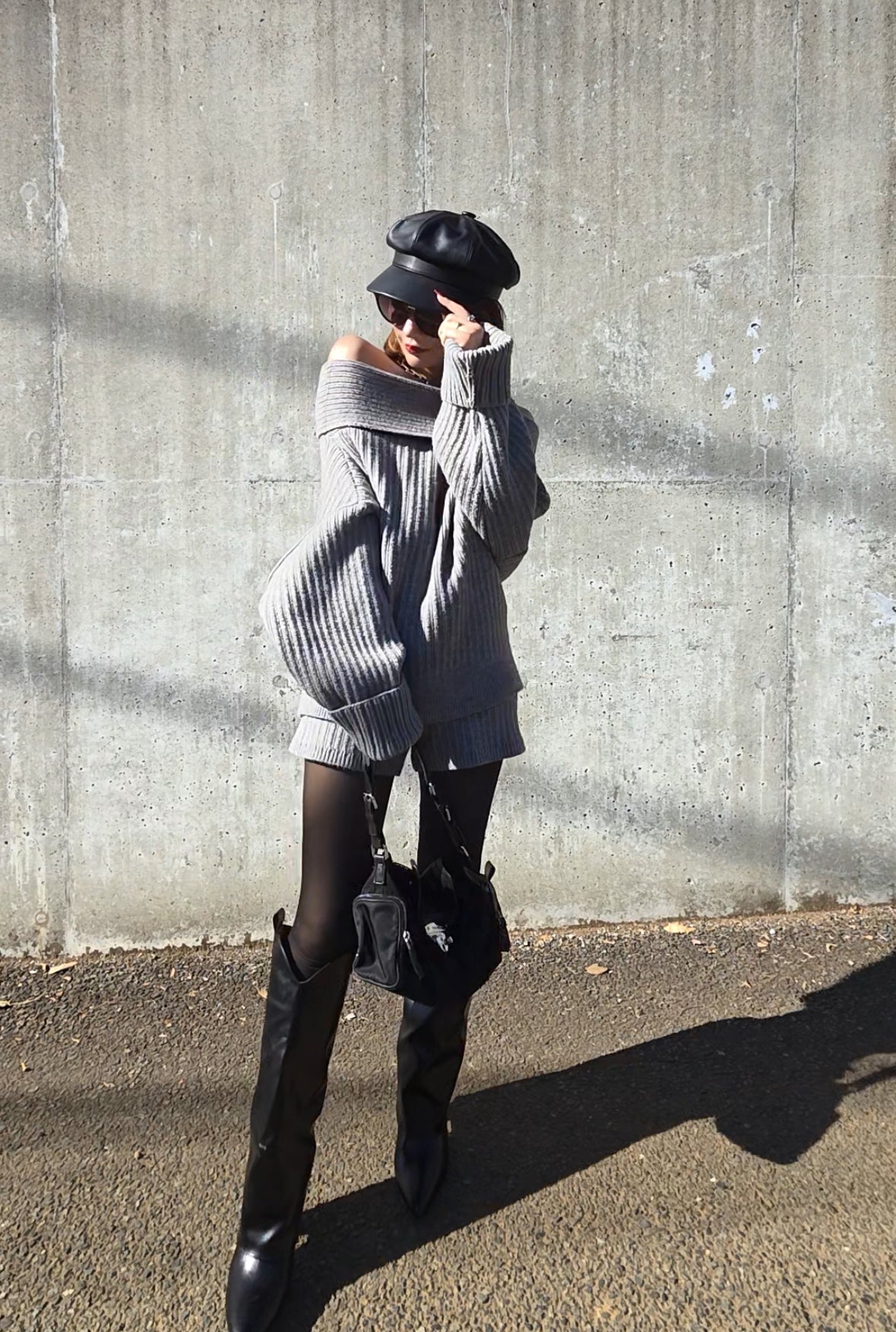 【即納できます♪】オフショルオーバートップス＆パンツセット