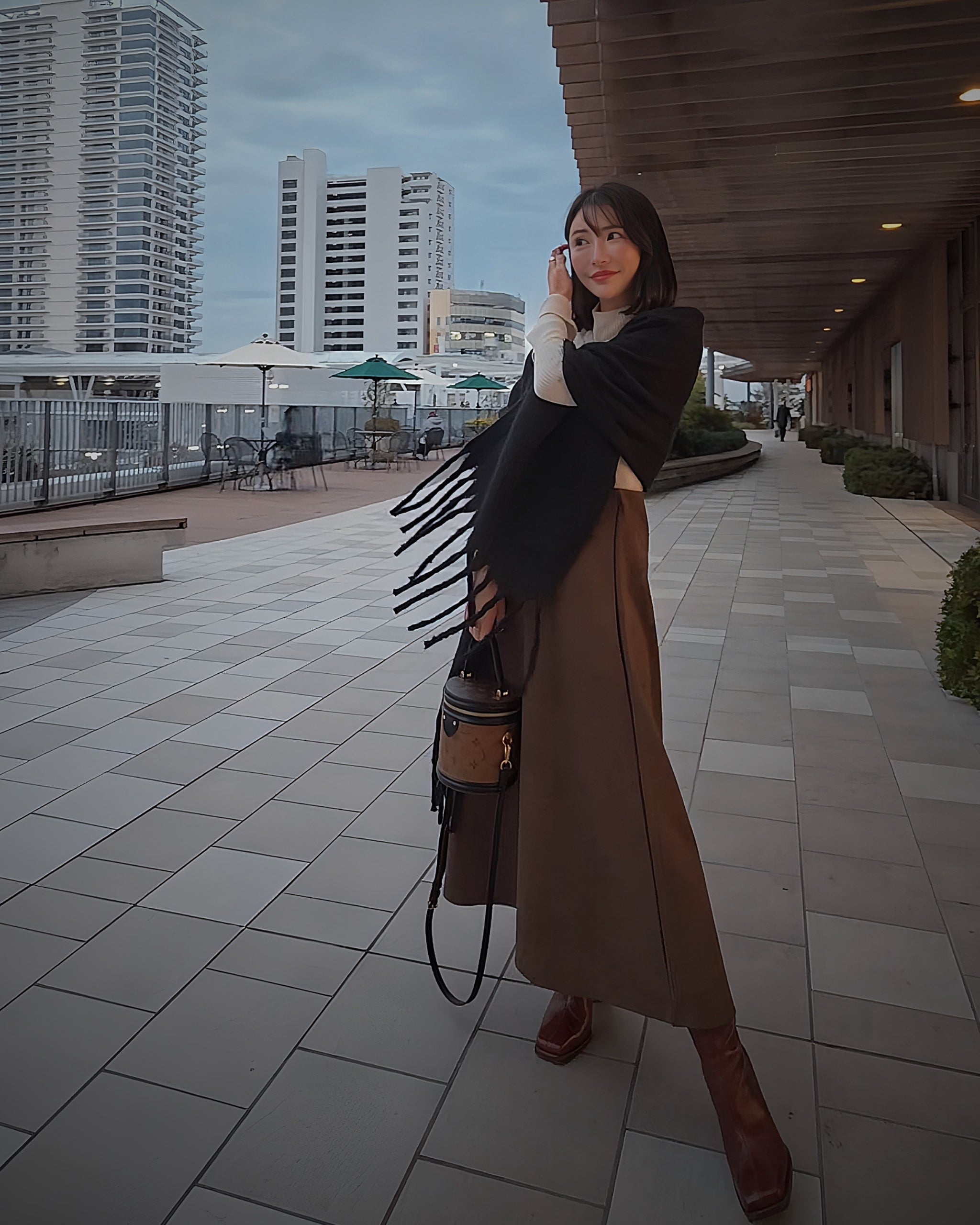 スエードタッチA-LINEスカート / Suede Touch A-Line Skirt