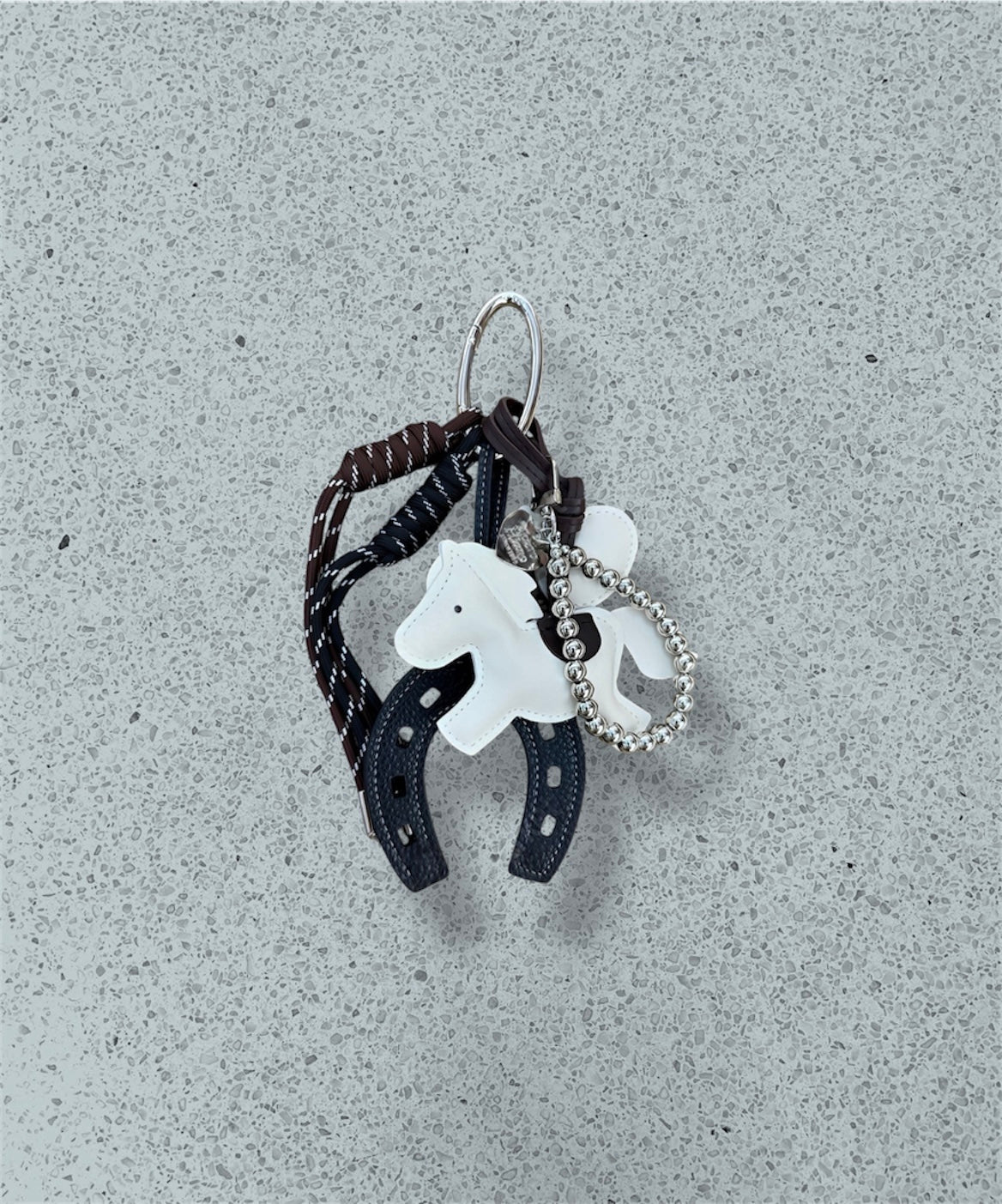 ミックスモチーフ バッグ＆キーチャーム①【クロワッサン＆ホース】