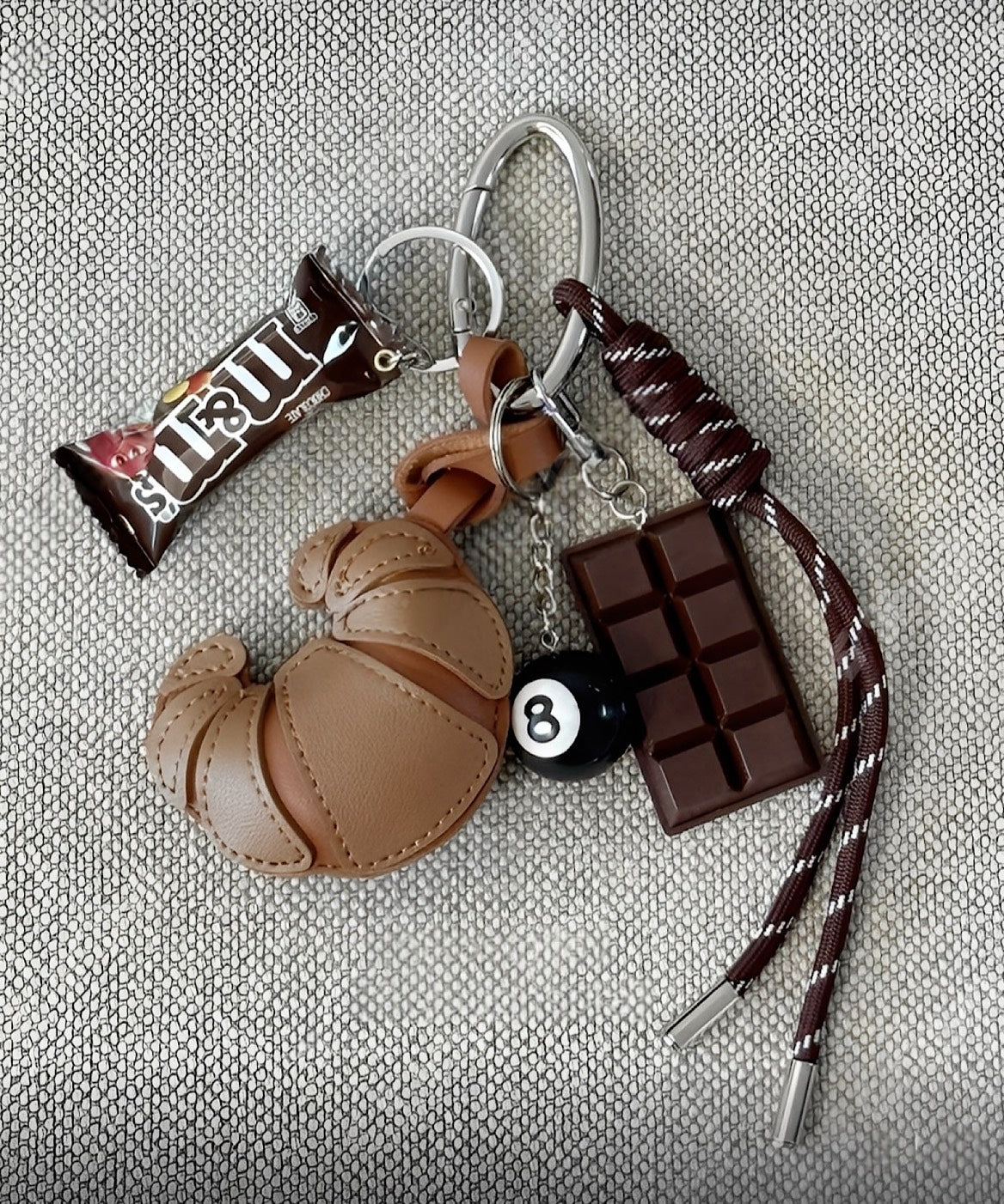 ミックスモチーフ バッグ＆キーチャーム①【クロワッサン＆ホース】